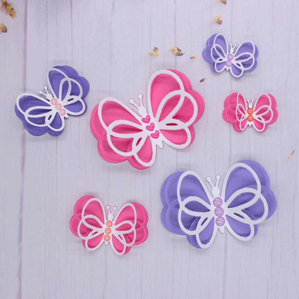 KLJUYP Butterfly Metal Cutting Dies Stencils for DIY Scrapbooking/album Decorative Embossing DIY Paper Cards