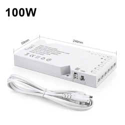 Versatile Centralized Power Supply 12V DC for LED Lighting with Multiple Port Options (100W 10xDupont Port)