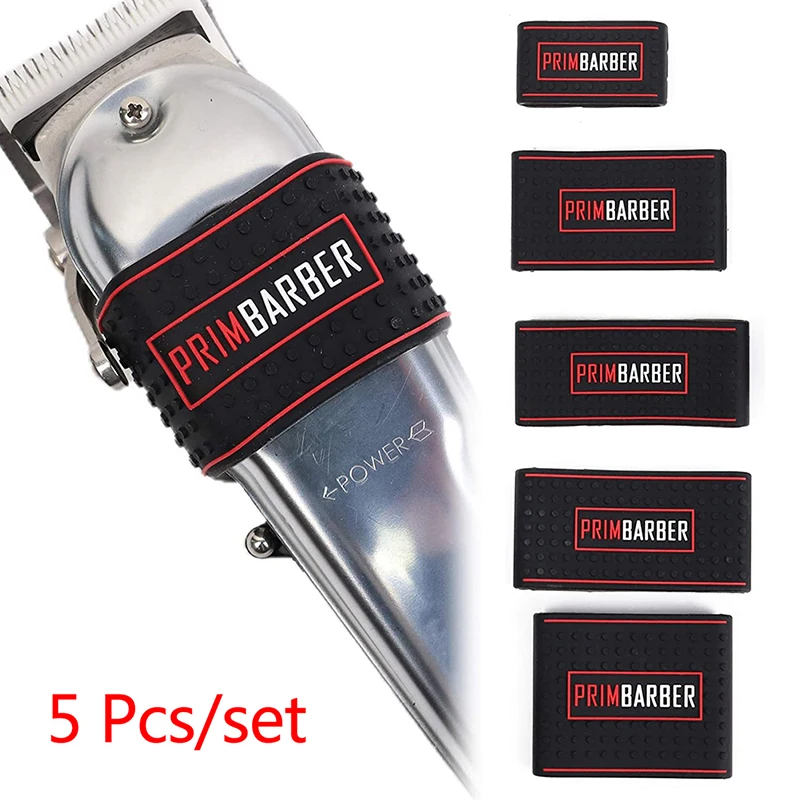 Barber Hair Clipper Anti-Slip Grip Set - 5pcs Decorative Rubber Rings
