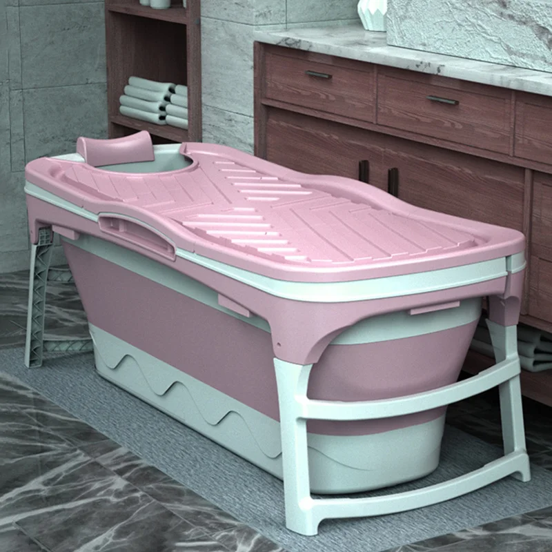

Household Bathroom Folding Bathtub Adult Large Bath Bucket Full Body Bath Bucket Bath Basin Thickened Portable Bathtub