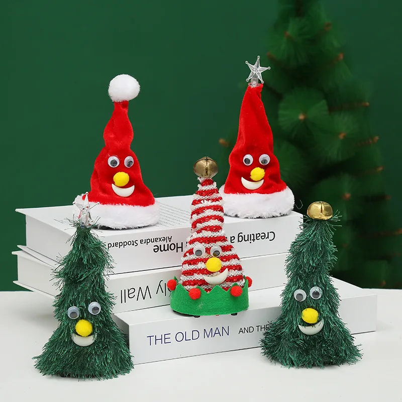 

Christmas decorations Electric music swing Christmas tree Christmas hat creative luminous Christmas gift items ornaments
