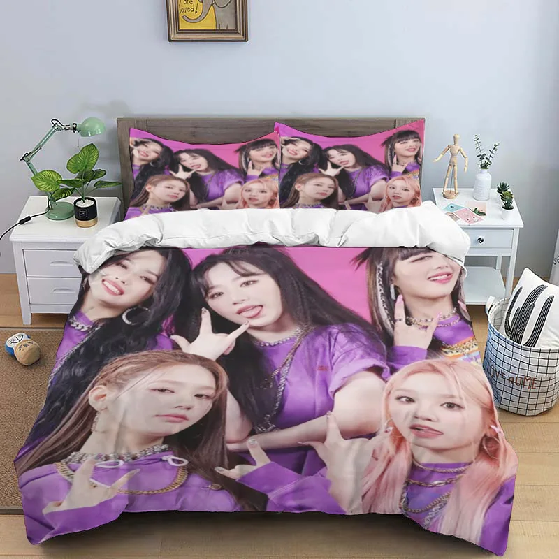 

(G)I-DLE-E Bedding Comfortable duvet Cover pillowcase Korea girl group double bed quilt cover Queen size quilt set gifts