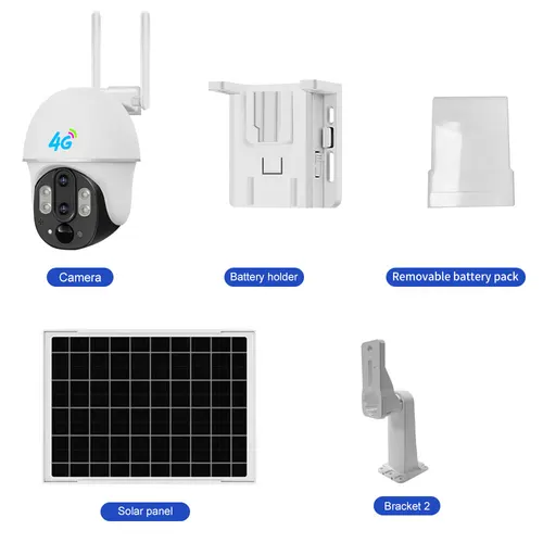 4g Sim IP 카메라 야외 CCTV 보안 보호 그물 카메라 듀얼 렌즈 야간 투시경, 태양 전지 패널과 10X 디지털 줌 PTZ 캠 6