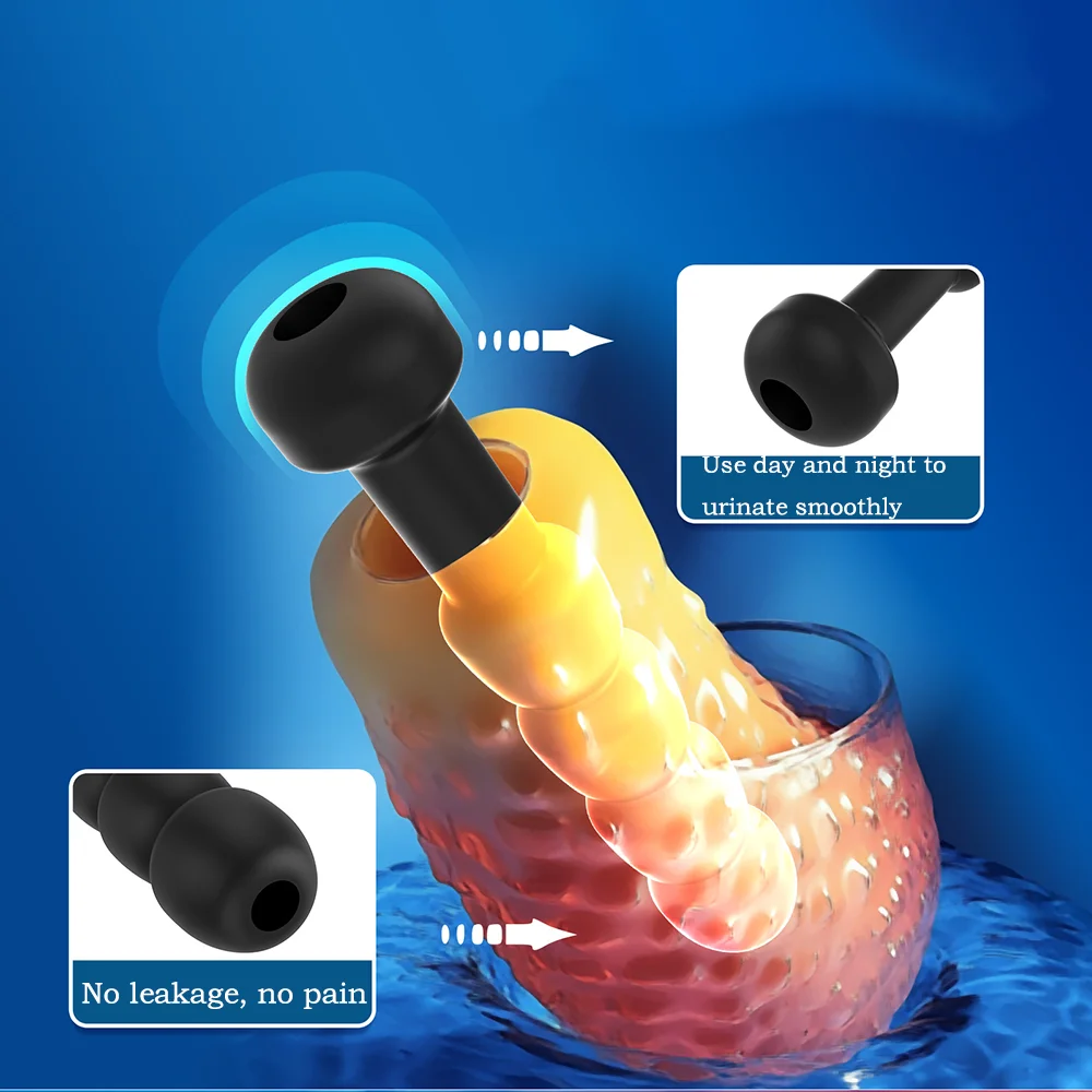Penis Sex Toys Hollow Silicone Urethra Catheter Penis Dilator Penis Plug Urethral Stimulator Catheter Sounding Man Masturbation Sex Toys 18+