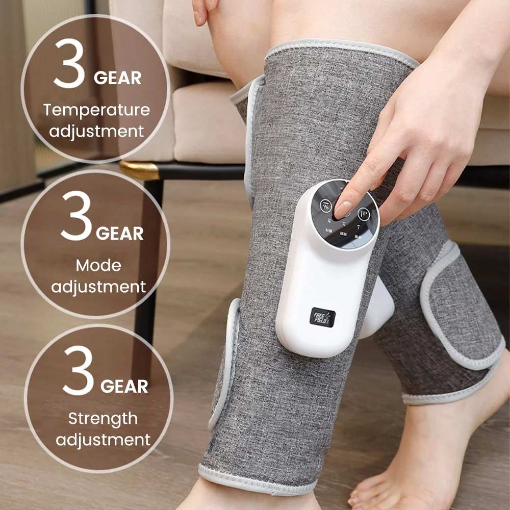 

Wireless Airbag Leg Massager Heating Calf Arm Massager Varicose Veins Relief Promote Blood Circulation Air Wave Hot Compression