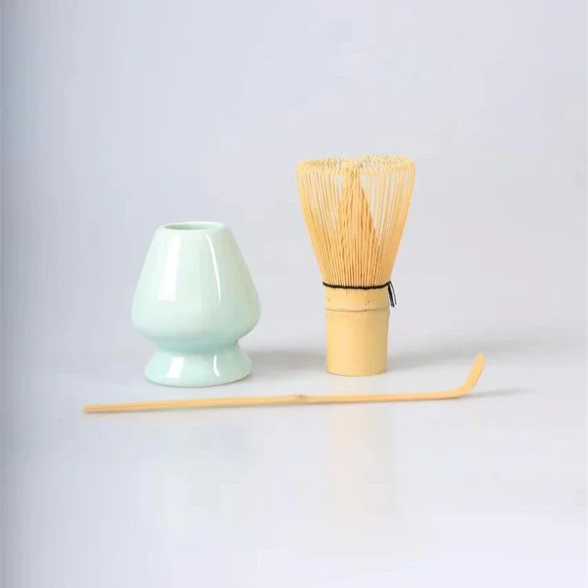 Чайный сервиз 3-в-1 с бамбуковой оправой, керамические чайные чашки