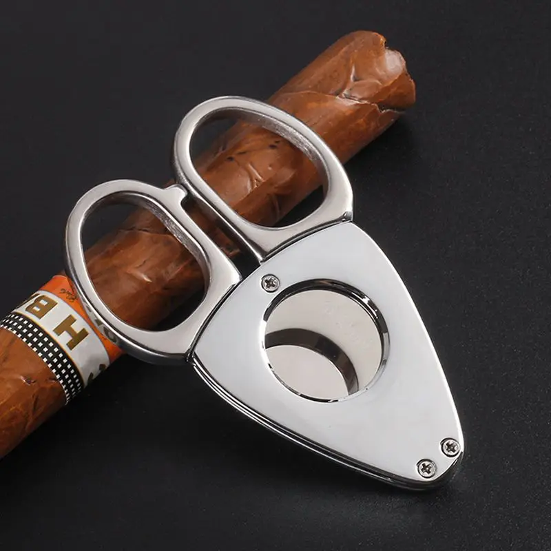 Cigar cutter Stainless steel cigar clippers hand-held with sharp cigar blades Special clippers for Cuban cigars portable