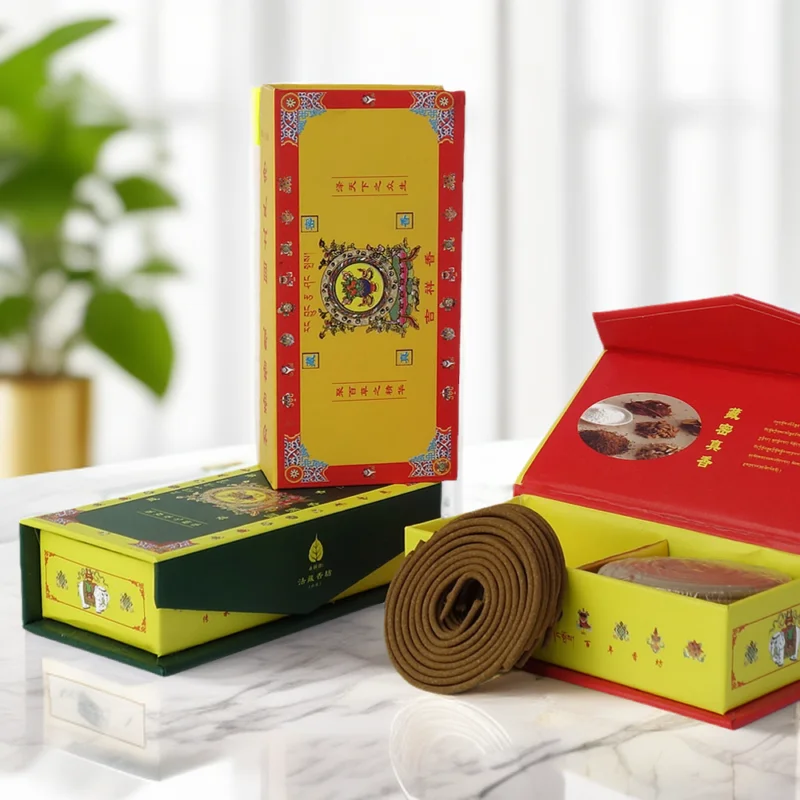 Tibet Incense Coil, Living Room Tibetan Herbs Medicine Aromatherapy Spritual Cleaning Meditation,Ancient Handmade Techniques 1
