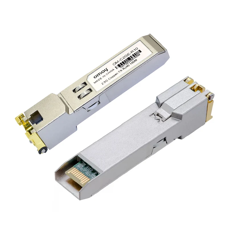Fiber Optic Transceiver 2.5G 10G RJ45 Copper SFP Module 2.5GBase-Tx Ethernet Fiber Optic FTTH Compatible With Cisco/Mikrotik Switch 100m