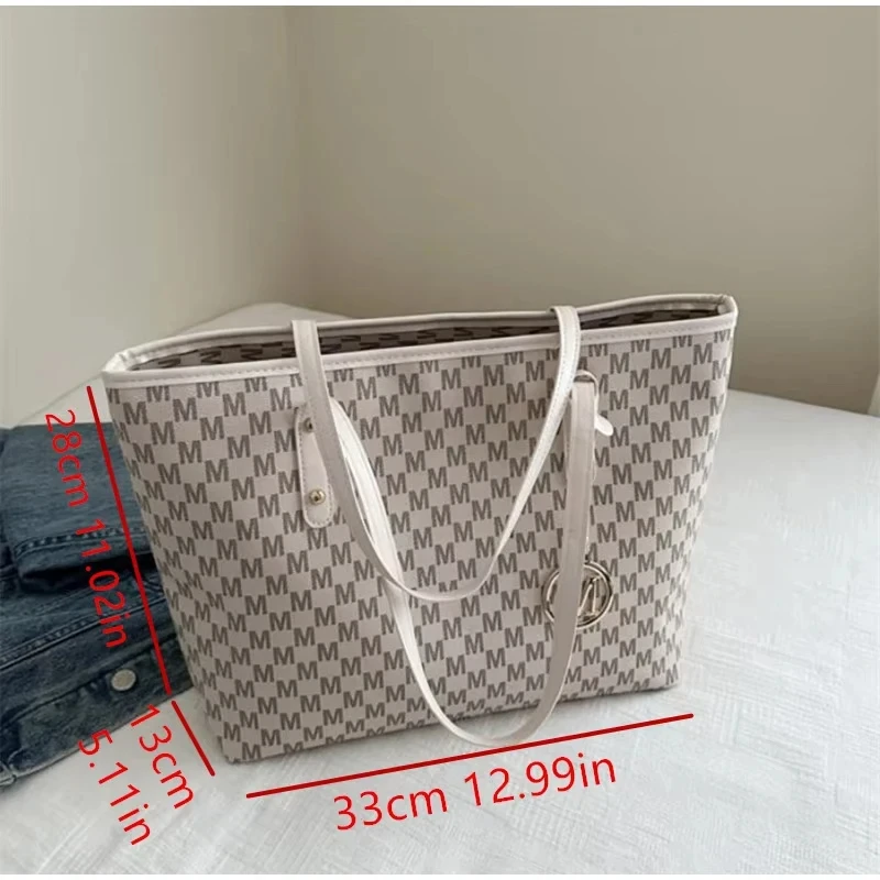 Borsa tote di lusso da donna, borsa a spalla retrò grande_voghion.com