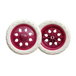 Set of 2 Anti-Slip 6.5-Inch Foaming Rubber Wheels for Shopping Carts and Trolleys (5)