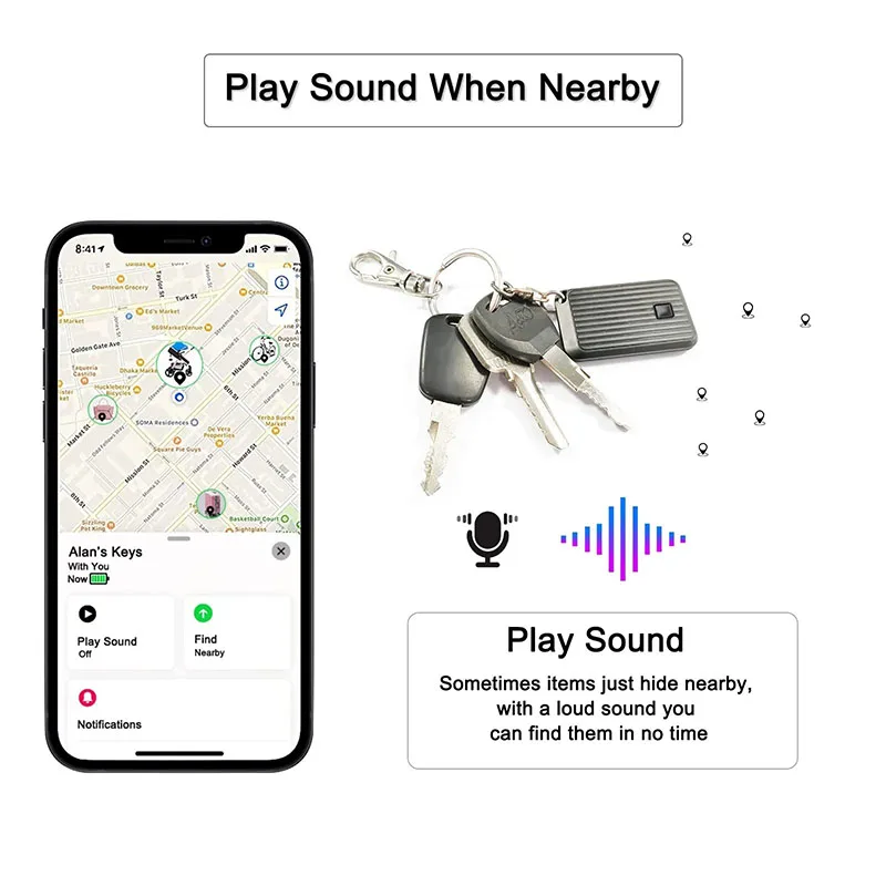 Smart Mini loss-proof Pet Bluetooth locator Find Children's pet Key tracker GPS location accurate Easy to operate with Apple gps tracker gps locator key finder anti lost tracker bluetooth tracker bluetooth gps tracker
