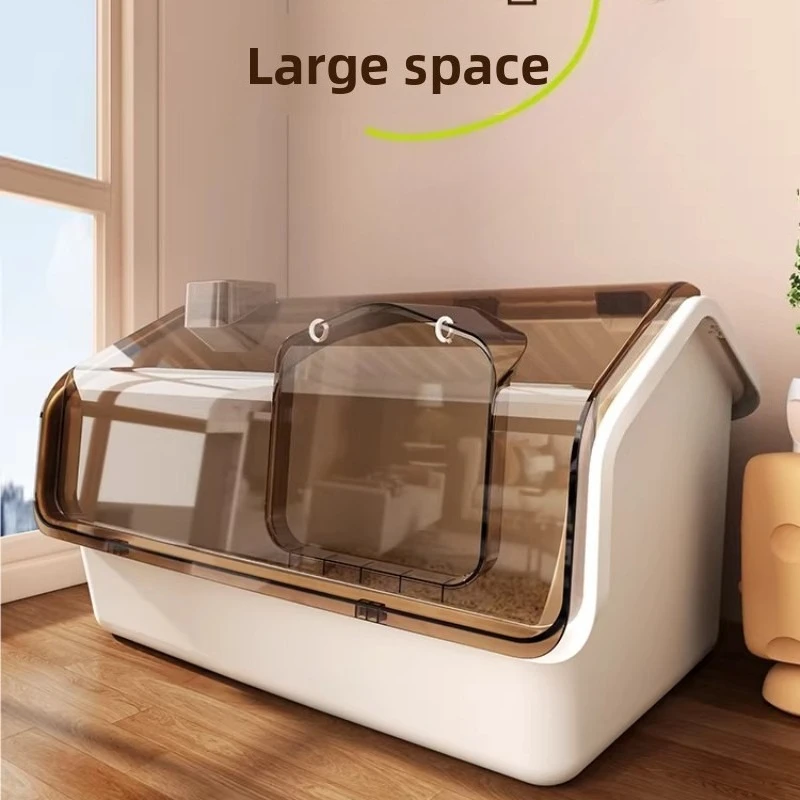 Automatic Self Cleaning Cat Litter Box Large Covered Cat Toilet Odor Control Low Noise Easy Maintenance Cat Litter Box Clean_voghion.com