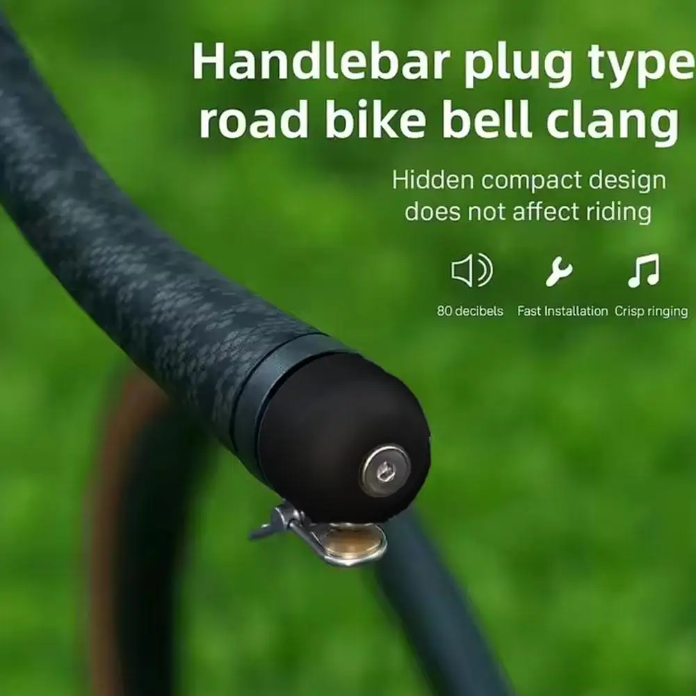Bike Handlebar Bell Super Loud Safety Warning Alarm Plug Bell Riding for Road & Mountain Bicycles Cycling Accessories