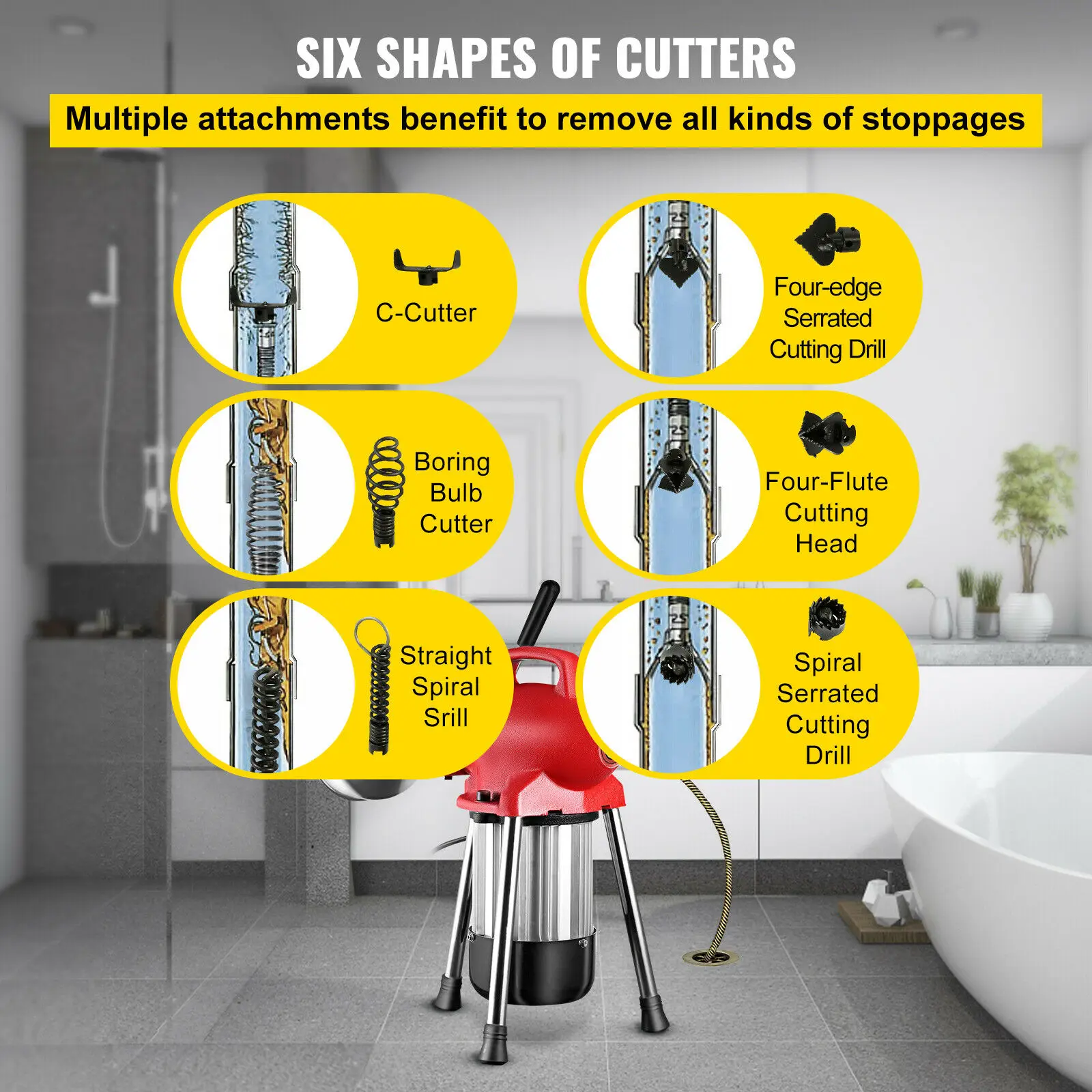 VEVOR Auger-  û , 250W 400W 500W   ûұ 20-125MM Ʃ и ȭ ϼ ؼ Ʈ