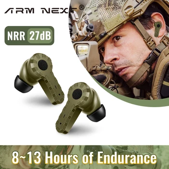 ARM NEXT 전술 헤드셋 전자 소음 방지 귀마개, 사격 청력 보호용 소음 제거, NRR27dB