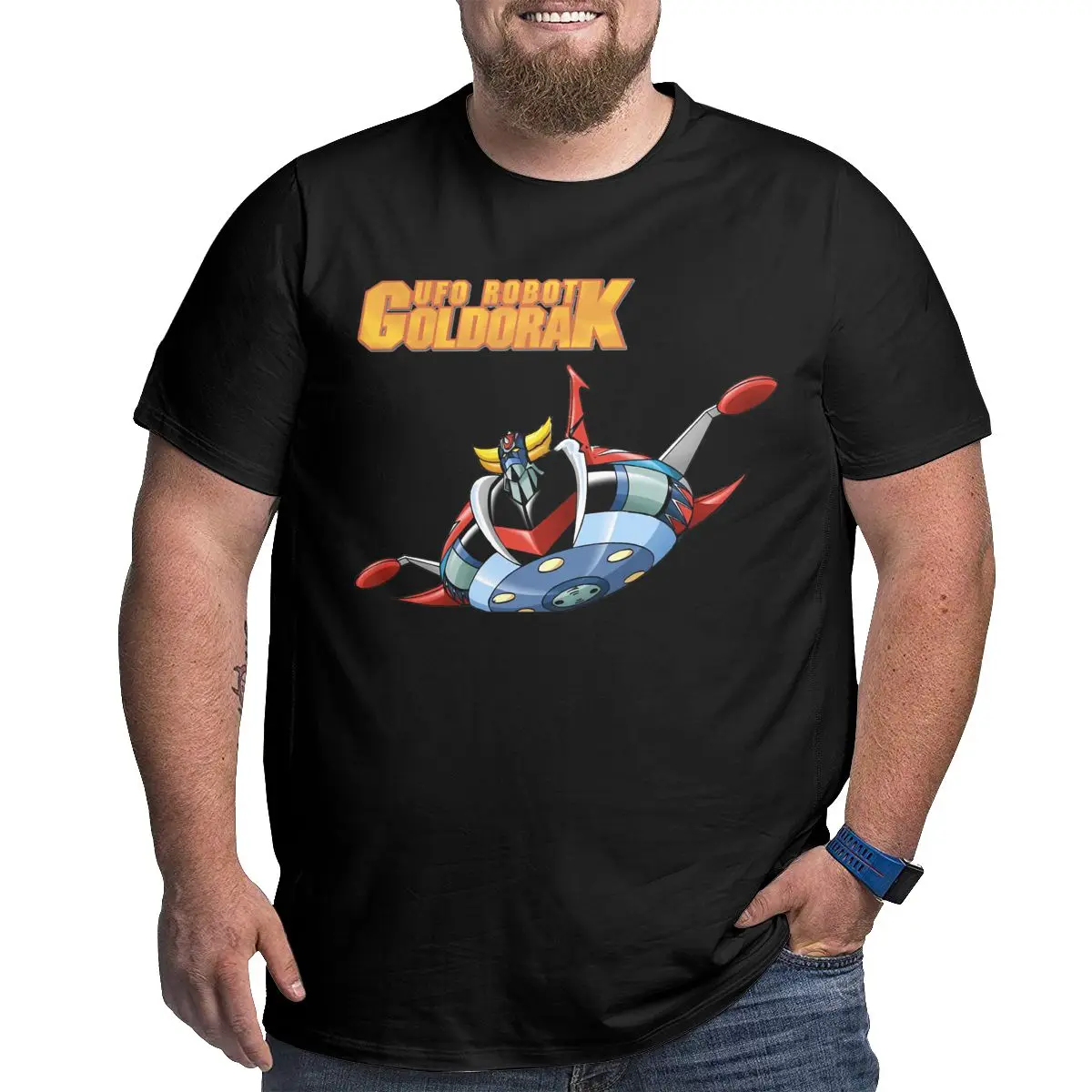 Goldoraks Ufo Robot Big Size Funny Graphic T-Shirt Larga Allentata Geeky Big Tall Man Oversize Top Tees