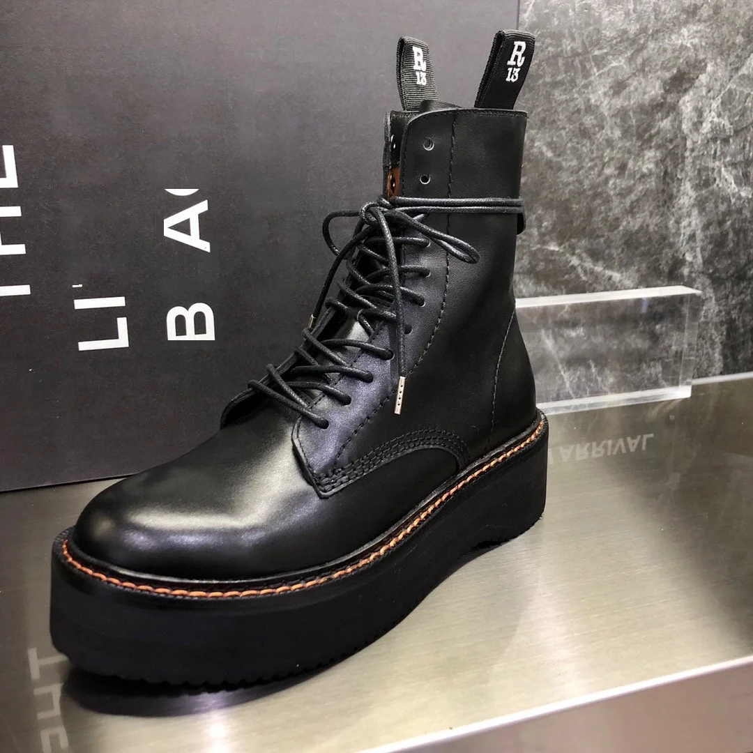 Shoe R13 Single Stack Boots R13 Boots Single Stack – Noir
