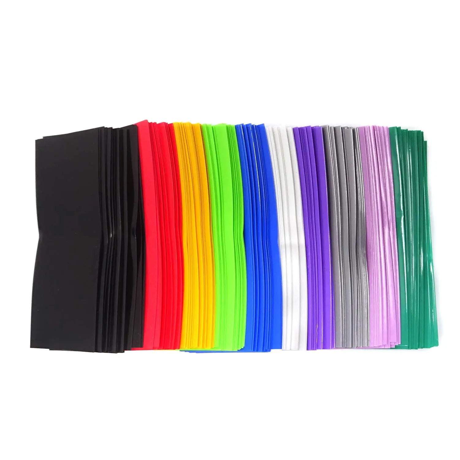 20/50/100pcs18650 Battery Sleeve Heat Shrink Shrinkable Tube Insulated Multicolor Battery Skin PVC FilmTape Protector Cover Pipe