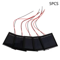 Micro Panneau Solaire Photovoltaïque, Cellules Solaires avec Fils, Plaque Xy, Projets de Bricolage, Jouets, 2V, 120MA, 54mm x 54mm, 5Pcs 1