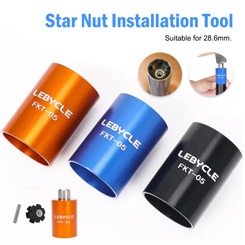 

Bike Bicycle Fork Installer Headset Driver Tool Star Nuts Sun Flower Bike Driving Repair Tools Nut Setting Kit with Spare Screws