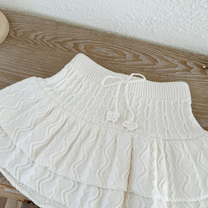 Autumn Winter Infant Kids Baby Girls' Cake Short Skirt New Kids Baby Girls Knitted Children's College Style Half Skirt