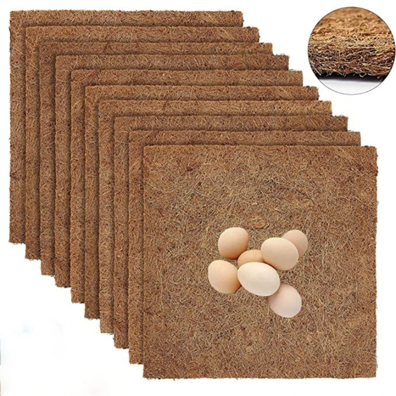 Washable Nesting Pads Natural Fiber Mat Chicken Nesting Boxes Bedding Reusable