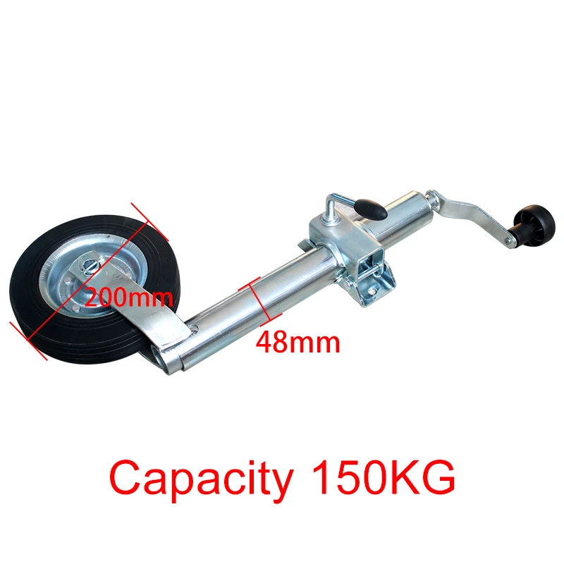 Soporte para remolque de viento tipo europeo, rueda Jockey con abrazadera,  48MM, tapa de tubo, 150KG, accesorios para caravana, piezas para  autocaravana - AliExpress