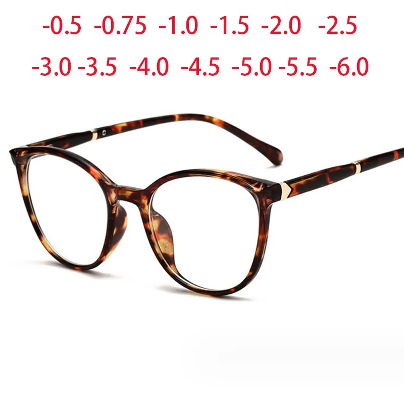 Spring Leg okulary korekcyjne anty-niebieskie owalne – damskie TR90 cat eye 3 Spring Leg Anti-blue Light Oval Prescription Eyeglasses Women TR90 Cat Eye Short-sight Eyewear Diopter 0 -0.5 -0.75 -1.0 To -6.0 1