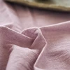 Simple Soft Plain Dyed 100% Washed Cotton Kids Baby Grade A Comfortable Flat Sheet Set 3Pcs Solid Color Bed Sheet 2 Pillowcases, 3