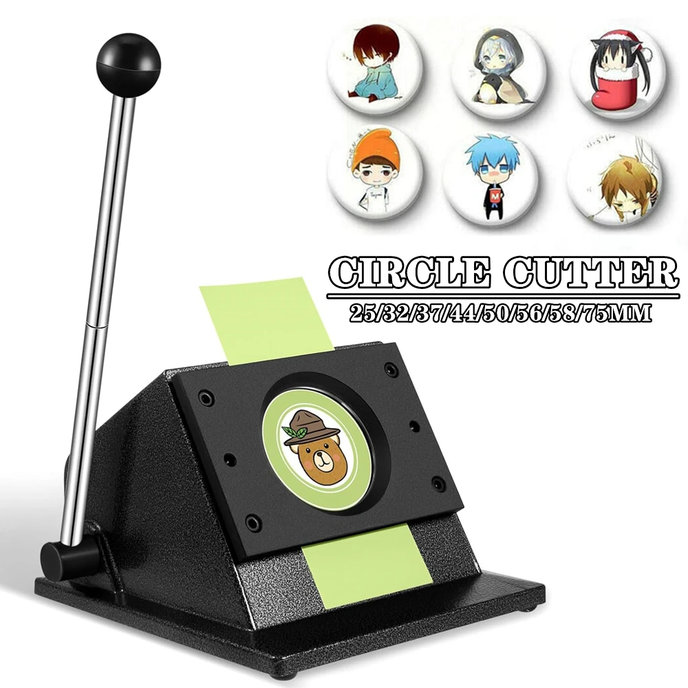 25-75MM Pin Badges Maker Circle Cutter, DIY Badge Button Making Cutting Circle Knife, Round Paper Cutting Cutter Machine