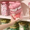 Cute Food Storage Box Pink Candy Jars With Lids Salad Snacks Grain Spice Sealed Storage Pots For Kitchen Storage Organization 3