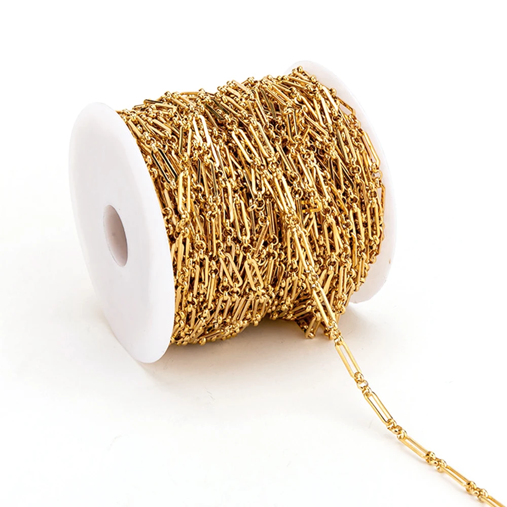 

Плоский кабель из нержавеющей стали 14 х4 мм, 1 метр, звеньевые роликовые цепи для самостоятельного изготовления ожерелий, ювелирных изделий, оптовая продажа