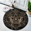 Pentagram Moon Cosmic Themed Round Rug Living Room Dining Room Bedroom Chair Mat Kids Laundry Balcony Non-slip Carpet Home Decor 5