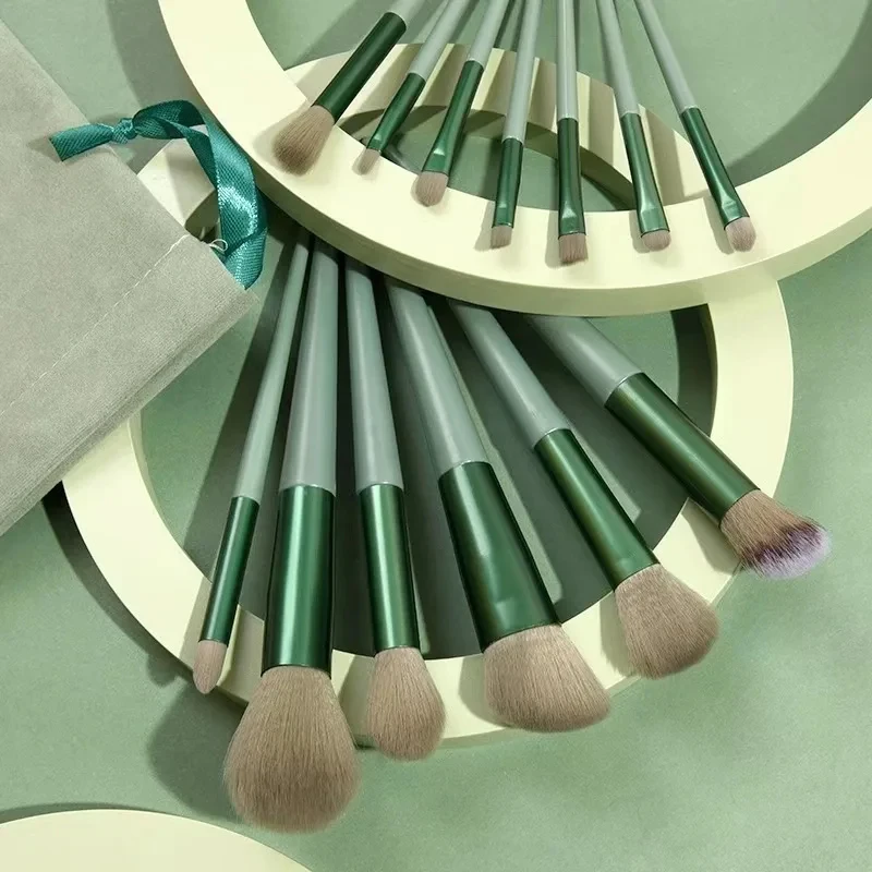 Set di 1/2 Pennelli per Trucco, Pennelli per Ombretto, Fondotinta, Cipria, Blush, Strumenti di Bellezza per Principianti, Novità - immagine 3