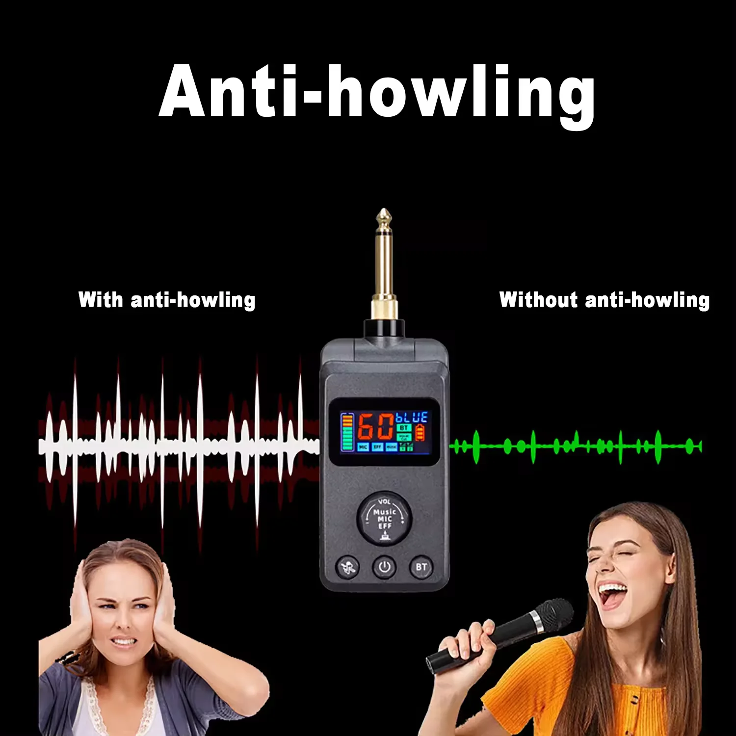 GAW-M50 universal wireless microphone with DSP anti-howling reverb Blueteeth microphone for singing home ktv church