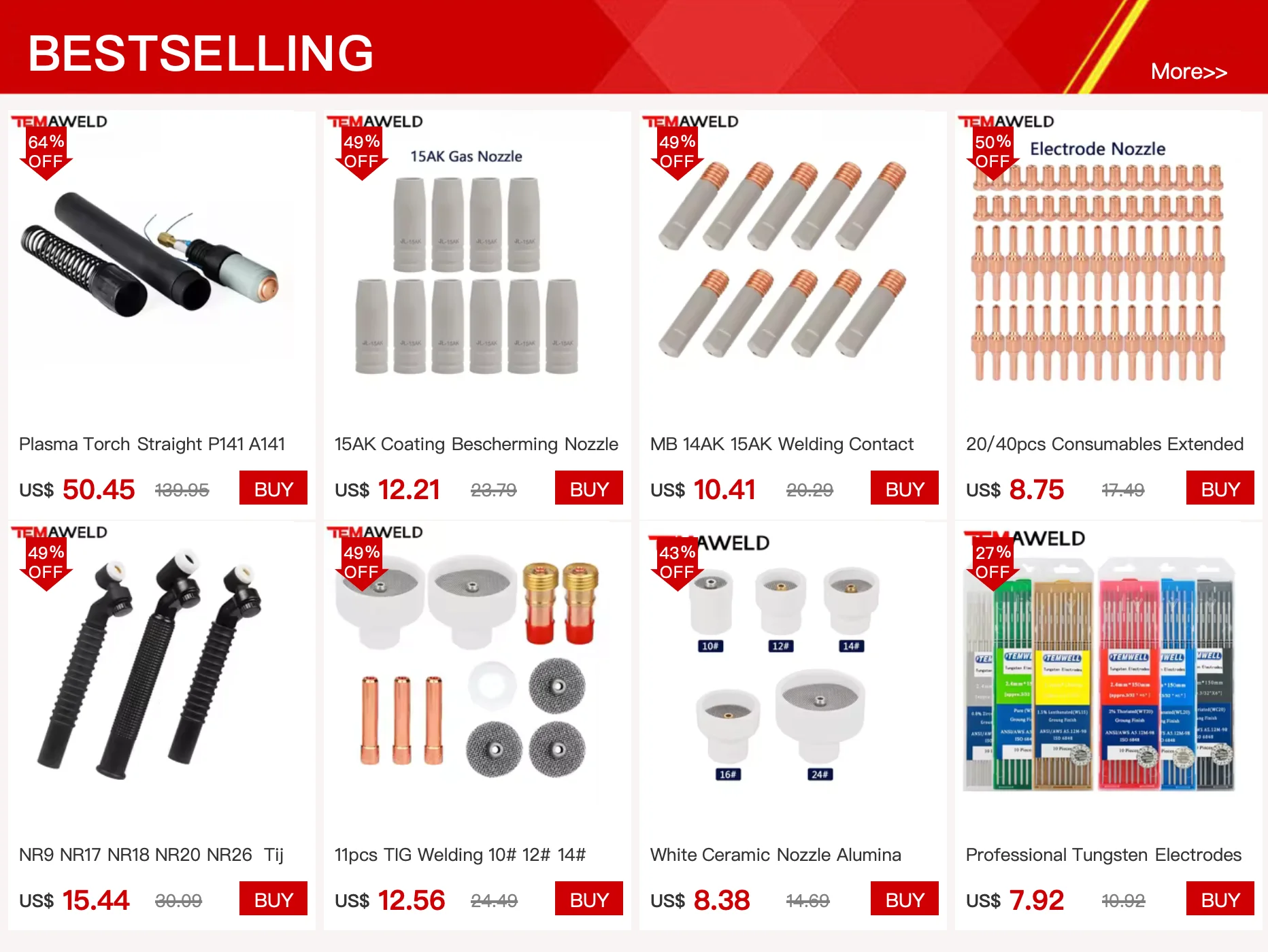 Weiße Keramikdüse Aluminiumoxidbecher für WP9 WP20 WP17 WP18 WP26 WIG-Schweißbrenner Keramik WIG-Schweißbecher Großhandel – Detail 1