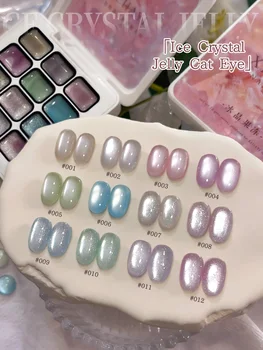 XEIJAYI 12-color cat-eye pattern high saturation semi-solid nail polish gel, suitable for special purposes in nail salons 1