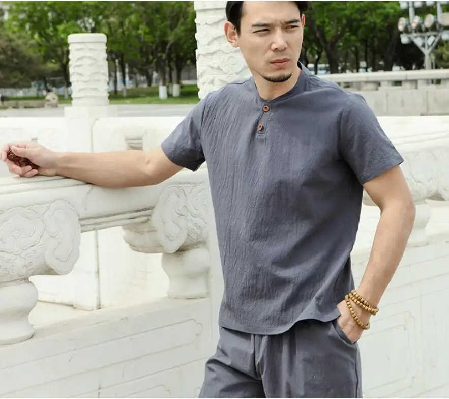 Plus size Summer men shirt 5XL 6XL 7XL 8XL 9XL 10XL linen short sleeve large size shirt men 5 color 6