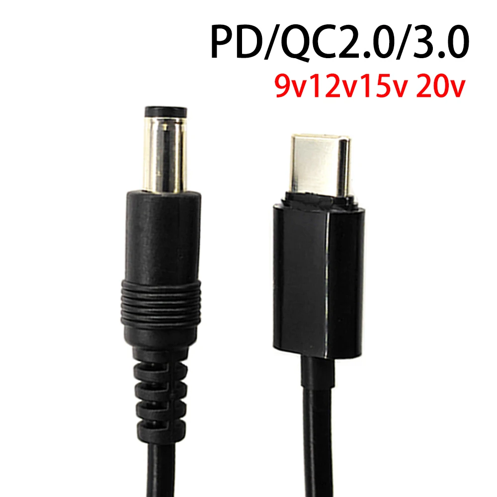 PD/QC2.0/3.0 típusa C hogy Egyenáram 9V 12V 15V 20V Csal vhova Zárfedő Átszállítás töltés Vezeték számára Szikratávirát Forgalomirányító Notebook 5.5*2.1mm 5.5x2.5mm