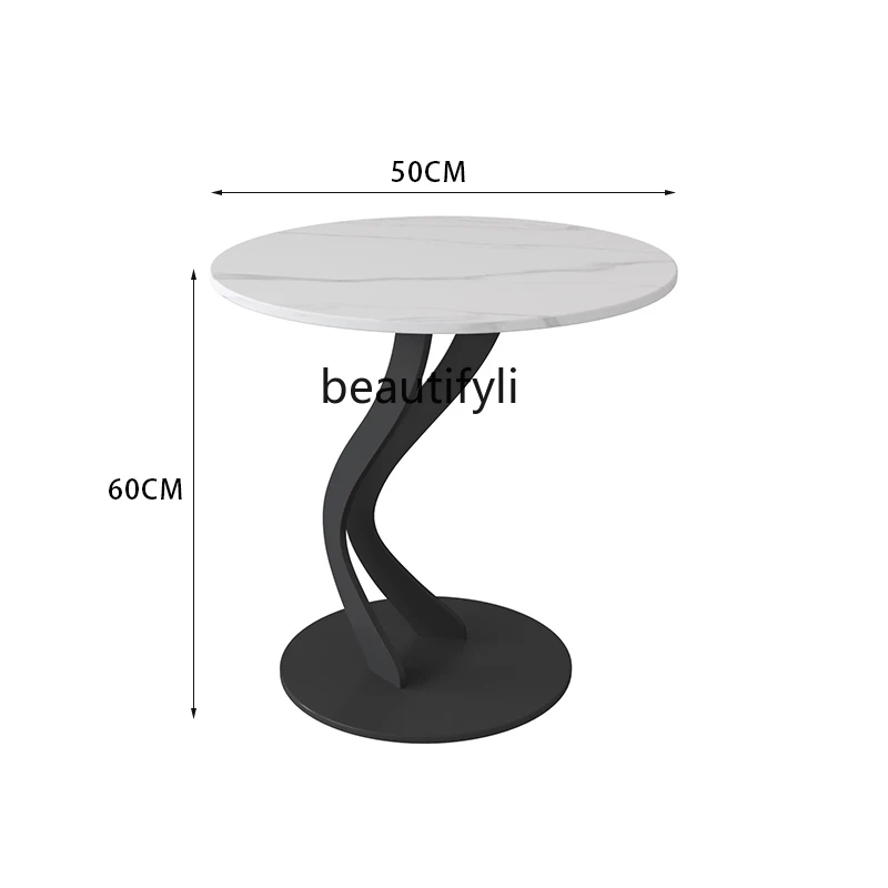 

zq Sofa Side Table Living Room Modern Nordic Simple Bedside Table round Corner Table Creative Balcony