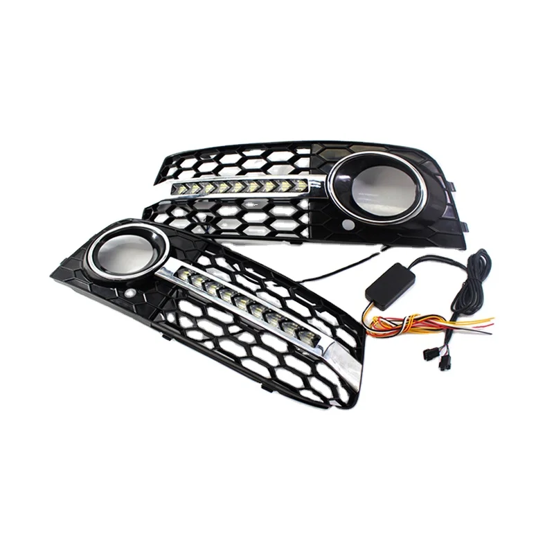 

Передняя противотуманная фара B8 для Audi Non S-line, структура сот, глянцевая поверхность B8, боковая решетка автомобиля для Audi A4L 2008 2009 2010 2011