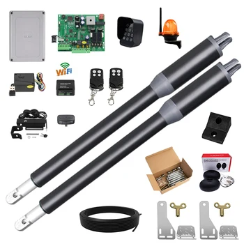 알루미늄 쉘 자동 게이트 오프너 키트, 최대 12 피트 길이, 550 LBS, 듀얼 스윙 게이트