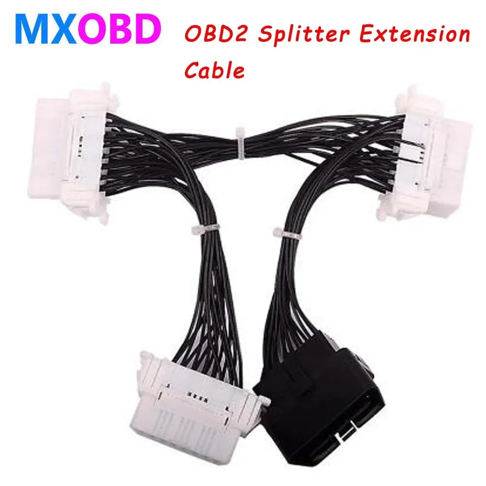 

For Icar2 ELM327 16 Pin OBD2 OBDii OBD 2 Splitter Extension Cable One Male To Three Female Y Cable OBD2 Splitter OBD2 Extension