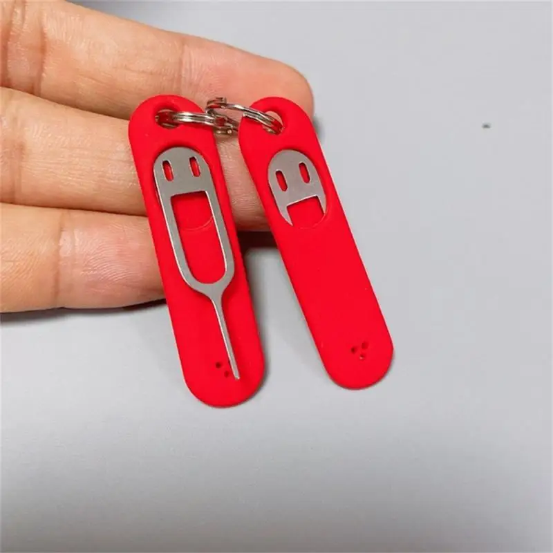 

Anti-Lost Sim Card Eject Pin Needle with Storage Case For Universal Mobile Phone Ejector Pin SIM Card Tray Opener Keyring
