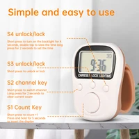 Compteur de pointage d'anneau de doigt numérique électronique, tenu dans la main, compteur de tissage ogo, mini marqueur de point, outils de comptage d'écran LCD 6