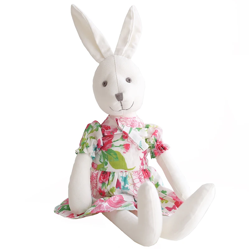 

40cm Bunny Plush Toys with Dress Stuffed Animals Rabbit Kawaii Soft Long Legs Plush Toy Appease Dolls Children Birthday