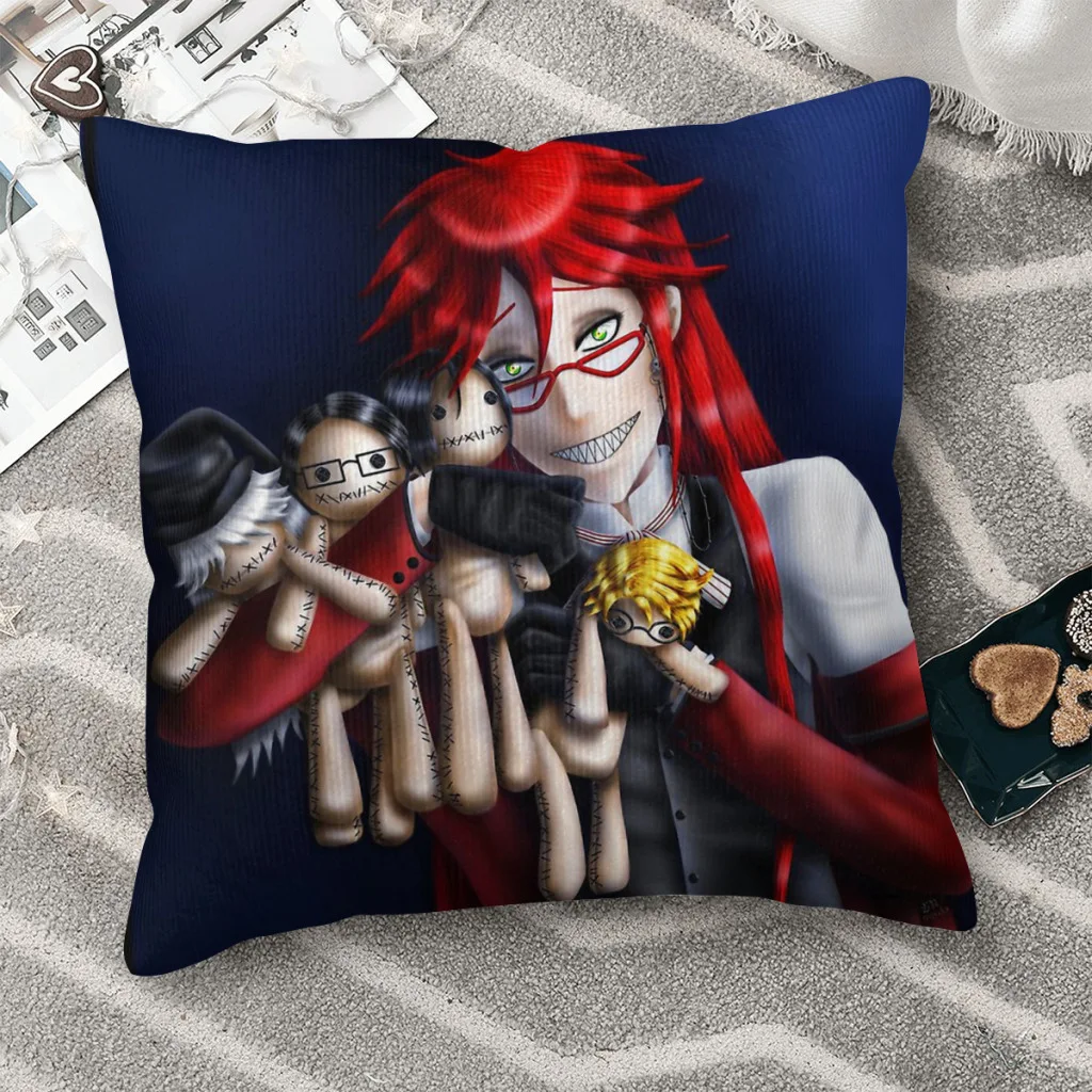 

I Could Never Choose Hug Pillowcase Black Butler Manga Backpack Cojines Garden DIY Printed Chair Coussin Covers Decorative