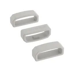 Rubber Retaining Rings - Secure Band Keeper for Fitness Trackers (3 - Pack) (Light Gray)