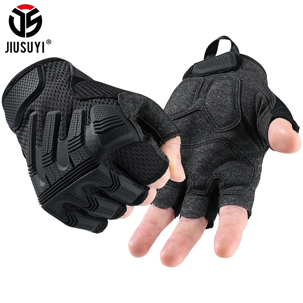 Outdoor Tactical Half Finger Gloves Military Combat Hunting Shooting Paintball Airsoft Bicycle Work Anti-skid Fingerless Mittens